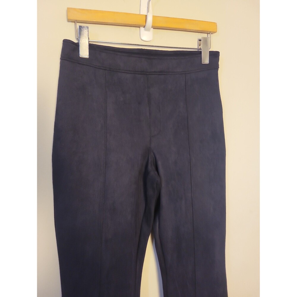 Spanx Faux Suede Flare Pant in Midnight Blue Sz L - Picture 2 of 8